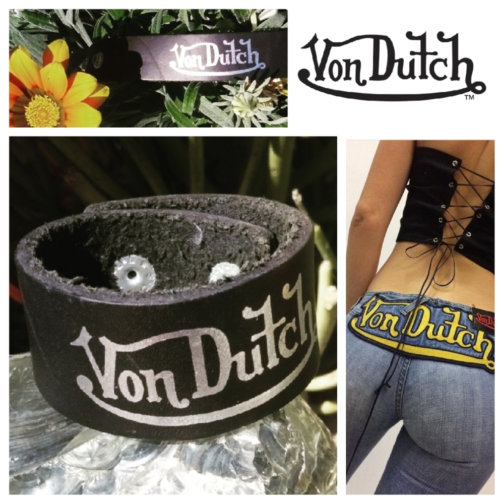 Von Dutch 1 1/4" leather cuff